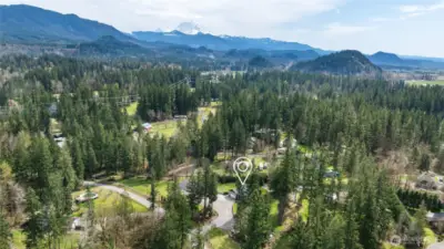 Aerial showing off Mt Rainier, the area and more!