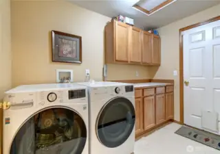 Large Laundry Room with Cabinets