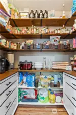 Absolutely fabulous pantry with barn door!