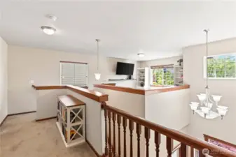 Extra wide hallway upstairs