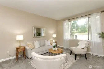 Another angle of the large living room.