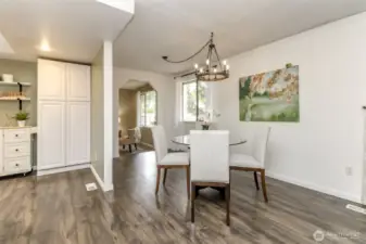 Dining room off the kitchen and living room.