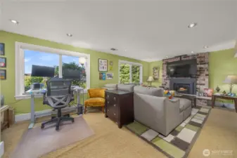 The Lower-Level Family Room has so much to offer and is Incredibly Versatile.
