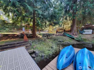 Private dock, jump in the kayaks and float around the lake