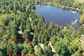 Property located on the canal with access to the lake