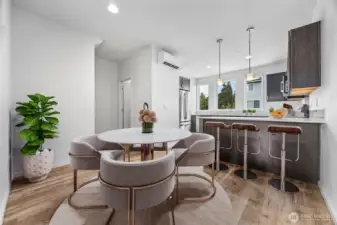 spacious and open to dining room main level kitchen