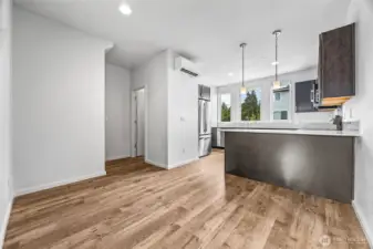 main level kitchen and dining