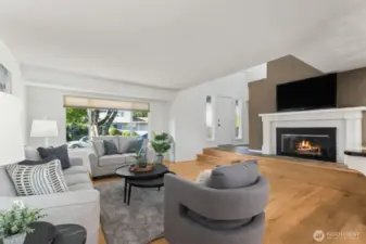 You will appreciate the gas fireplace on when the cooler days arrive!