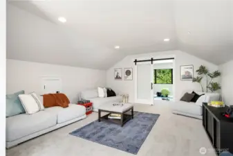 A mancave, a kidcave, mil area?  Big room for sure