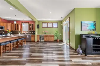 Buffet area with wine cooler/humidor included