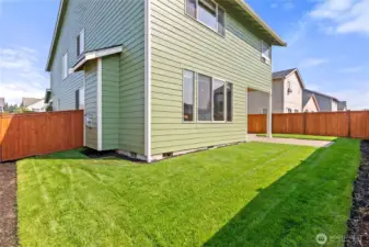 New fully fenced yard with new sod, new landscaping and front/back sprinkler system.