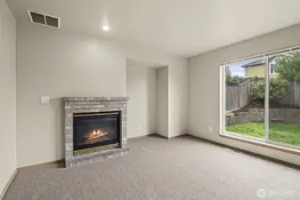Plenty of room in family room for entertaining or relaxing