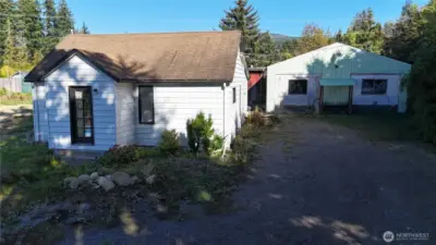Front of house and shop