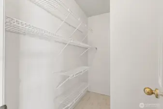 Walk-in pantry for all your storage needs.