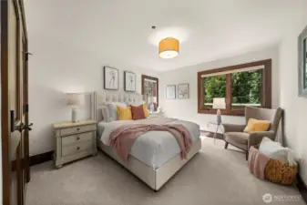 Private bedroom suite within the guest wing, ideal for guests or extended stays.