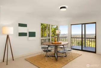 View from lower level living room!