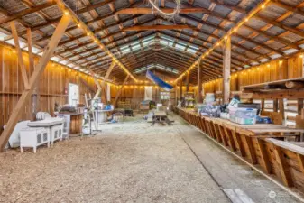 Interior of the barn. Sellers have hosted parties here.