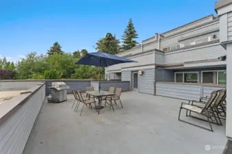 Rooftop Deck with BBQ station and outdoor furniture