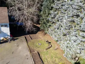 Spacious, level lot.