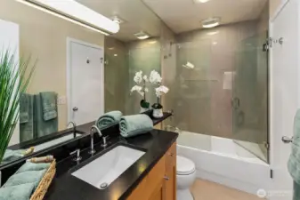 Spa Like bath with a soaker tub.