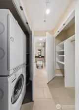In unit laundry and more closet space!