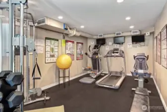 A compact gym.