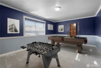 Virtual staging to show possibilities for this bonus room.