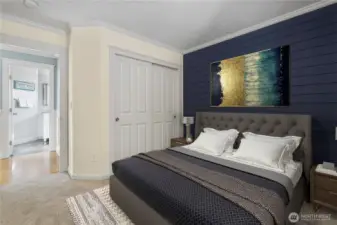 Virtual staging for additional upstairs bedroom.