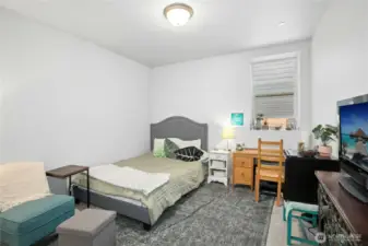 lower level bedroom , has en suite 3/4 bath
