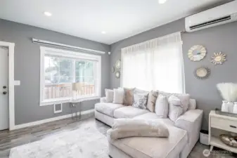 Spacious great room on the main floor.