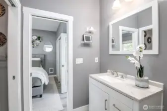 Main floor Jack and Jill bathroom.