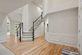 Recently refinished hardwood floors through the main floor.