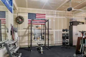 2-Car Garage-1 partial bay is currently used as a gym