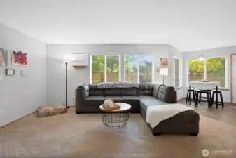 The eat in kitchen can be seen in the background to the right.