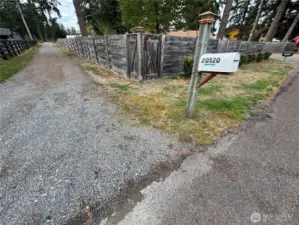 Driveway to the property.