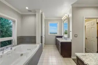 Jetted Tub, Water Closet and Dual Walk-In Closets~