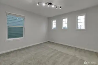 Seconary bedroom used and as office space~ not staged