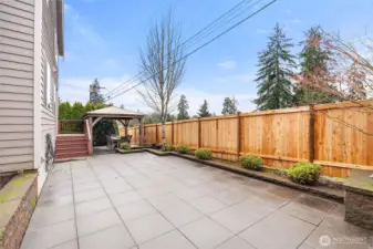 Low maintenance, entertainment-sized patio