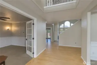 Soaring 2-story entrance