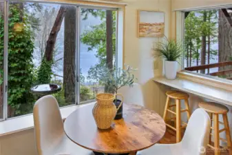 Great view overlooking the water from the Kitchen.