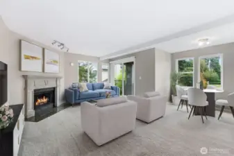 Living room (virtually staged)