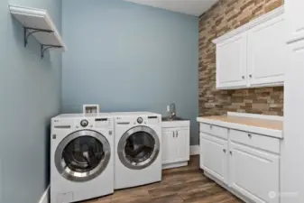 Laundry room with built-in pantry