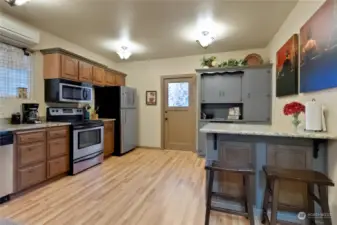 Another view of the kitchen in Unit A.