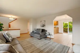 Tile floors throughout main level.