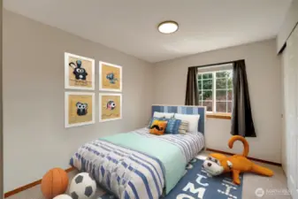 Bedroom 3 virtually staged.