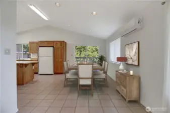 Dining room main, virtually staged
