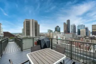 The rooftop deck and community grill.