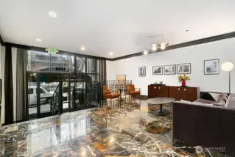 Updated and well maintained lobby.