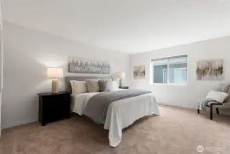 Generous primary suite with large closet and en suite bath.