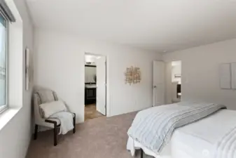 Plenty of room for a king bed and additional furniture.